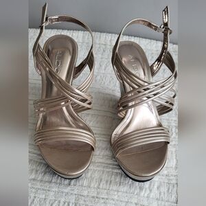 Aldo Women's Gold Strappy Heels